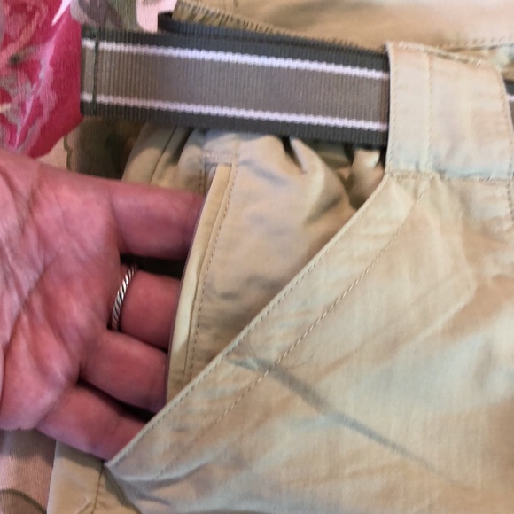 Vintage LL BEAN Size Large Convertible ZipOff Cargo Webbed Logo Belt Supplex NEW - Picture 13 of 16